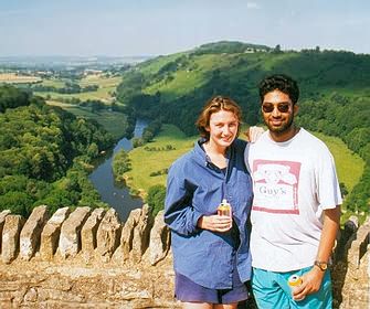 Claire and Izzy overlooking the Wye valley.
