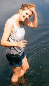 Ellie after falling into the river.