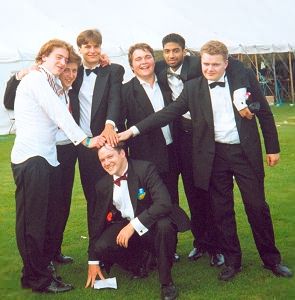 The lads after the ball...