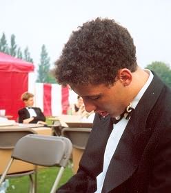 Mike Gonsalves dribbles quietly in the corner...