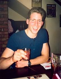 Ben drinking in the Dugout bar.