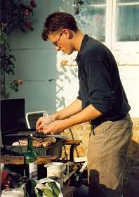 Nick Sherwin cook things on the barbie, strangely enough.