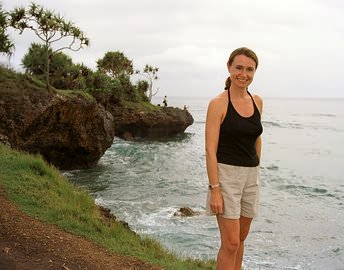 Vanessa on the rocks.