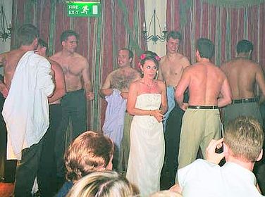 Vanessa inspects the stripping lads.