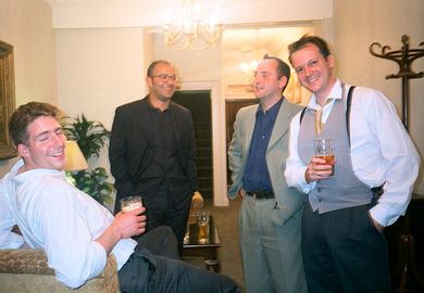 The boys looking a bit plastered...