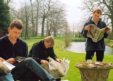 Nick, Max and James on Sunday morning.